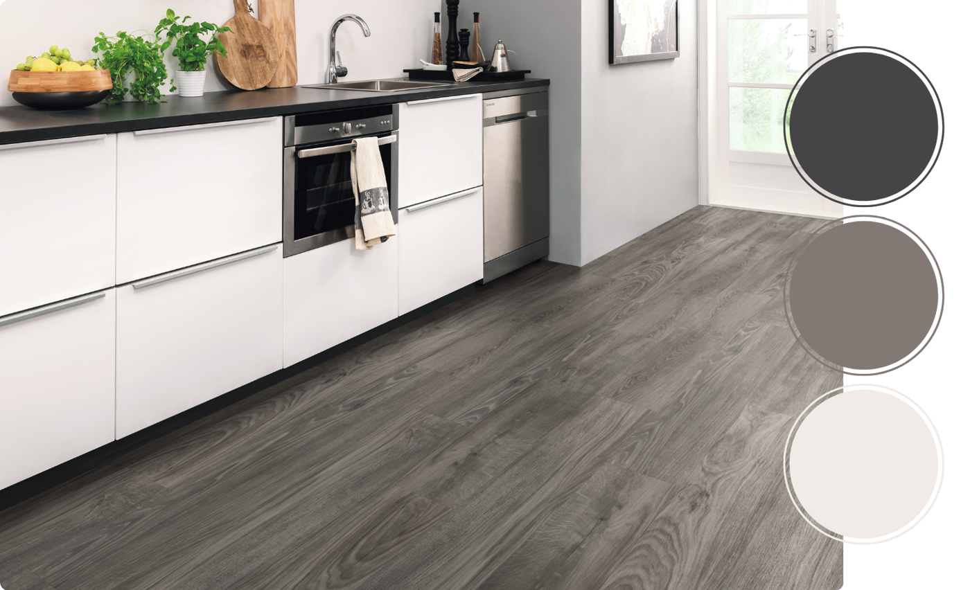 Cool-toned Grey Oiled Oak RCP6541 floors in a kitchen